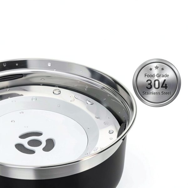 Gardner Pet Stainless Steel Dog Water Bowl Large 3.85L White-4