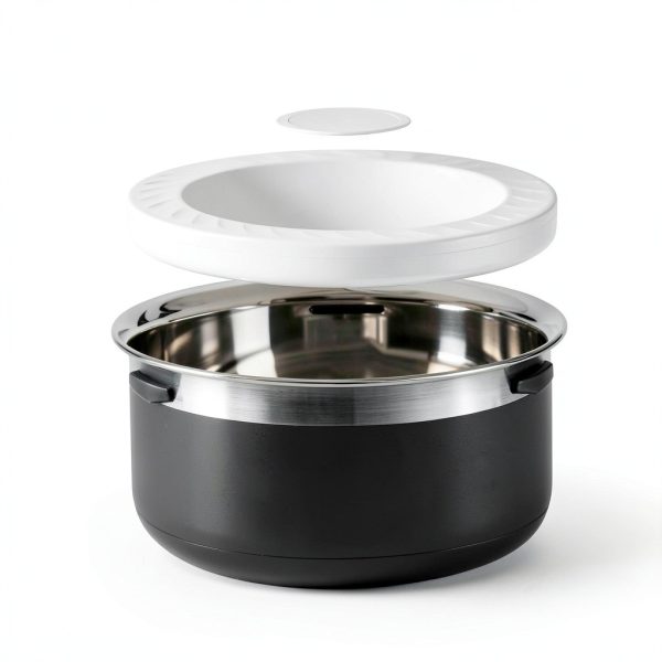 Gardner Pet Stainless Steel Dog Water Bowl Large 3.85L White-3