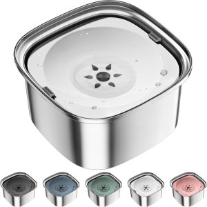 UPSKY 3L Stainless Steel Dog Water Bowl-0