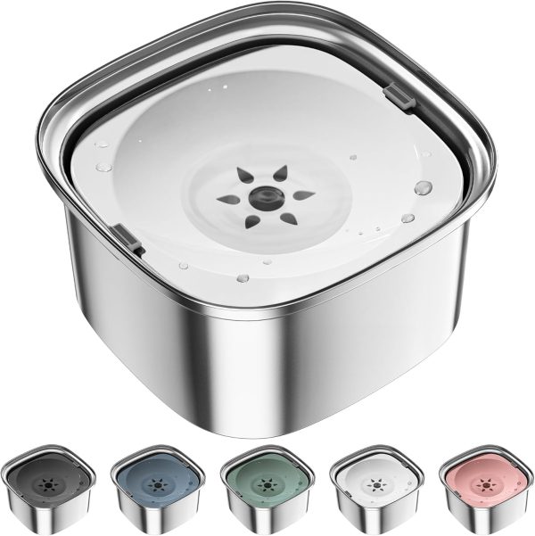 UPSKY 3L Stainless Steel Dog Water Bowl-0