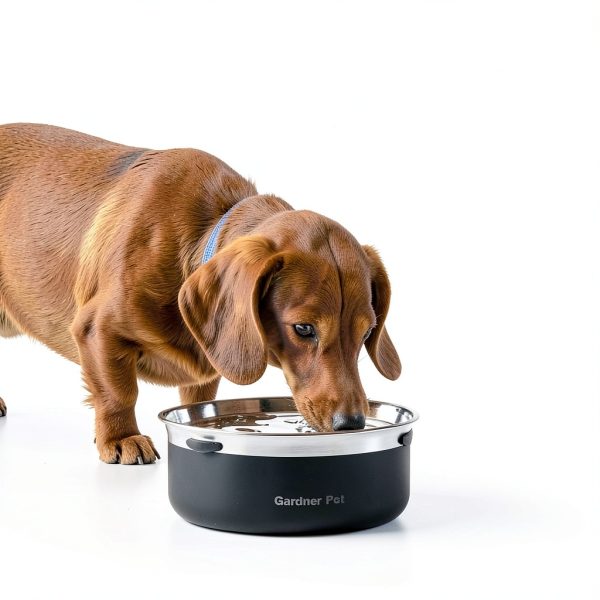 Gardner Pet Stainless Steel Dog Water Bowl Large 3.85L White-1