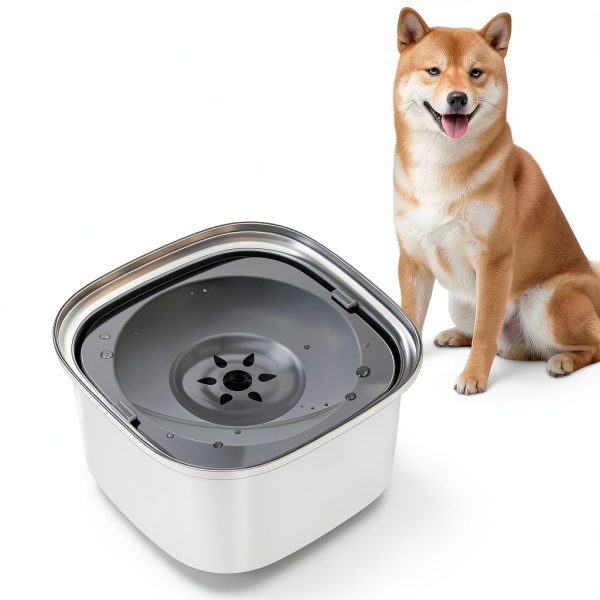 UPSKY 3L Stainless Steel Dog Water Bowl-1