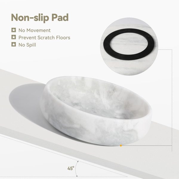 Karibiber Marble Dog Bowl Heavy Anti Slip Design-5