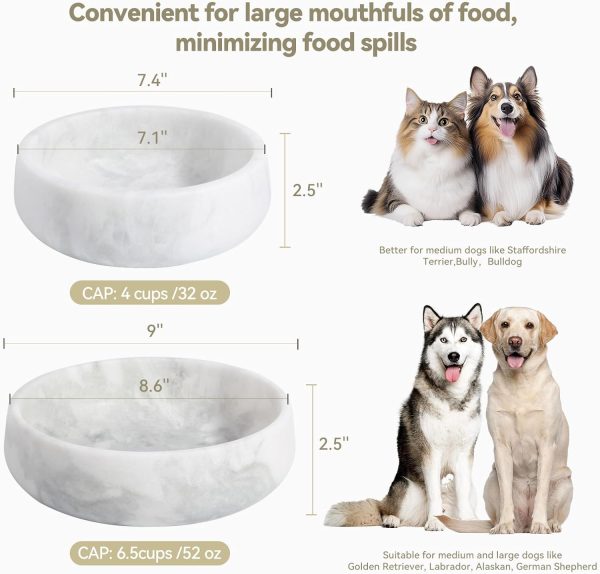 Karibiber Marble Dog Bowl Heavy Anti Slip Design-3