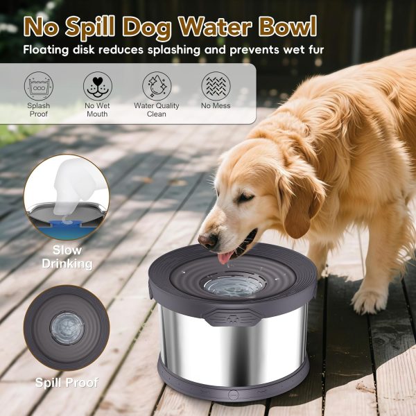 Stainless Steel Dog Bowl UPSKY Anti Spill-2