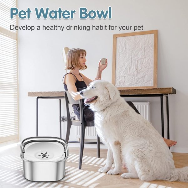 UPSKY 3L Stainless Steel Dog Water Bowl-5