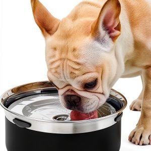 Gardner Pet Stainless Steel Dog Water Bowl Large 3.85L White-0