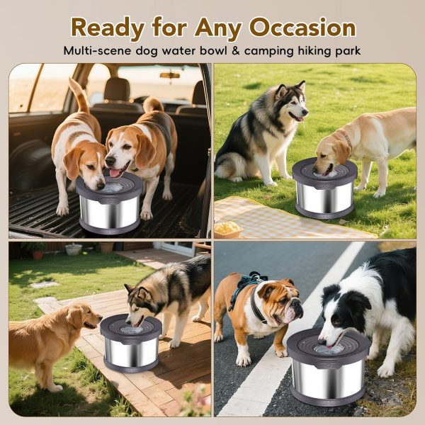 Stainless Steel Dog Bowl UPSKY Anti Spill-4