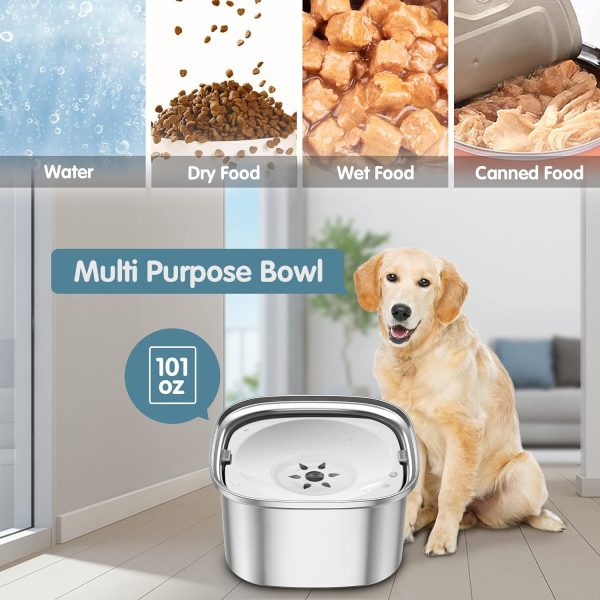 UPSKY 3L Stainless Steel Dog Water Bowl-6