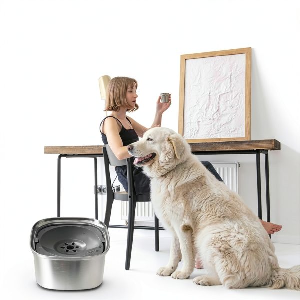 UPSKY 3L Stainless Steel Dog Water Bowl-5
