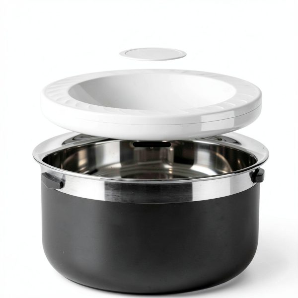 Gardner Pet Stainless Steel Dog Water Bowl Large 3.85L White-3