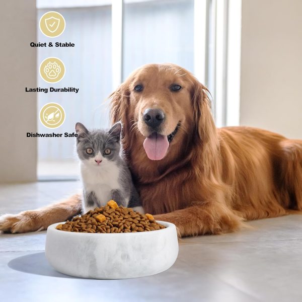 Karibiber Marble Dog Bowl Heavy Anti Slip Design-4
