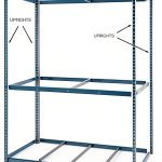 High Angle Post Global Industrial 6 ft Gray Heavy Duty Storage Pack 4-0