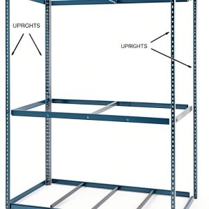 High Angle Post Global Industrial 6 ft Gray Heavy Duty Storage Pack 4-0