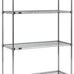 Nexel Quick Adjust Wire Shelving, Chrome, 48x24x86-0