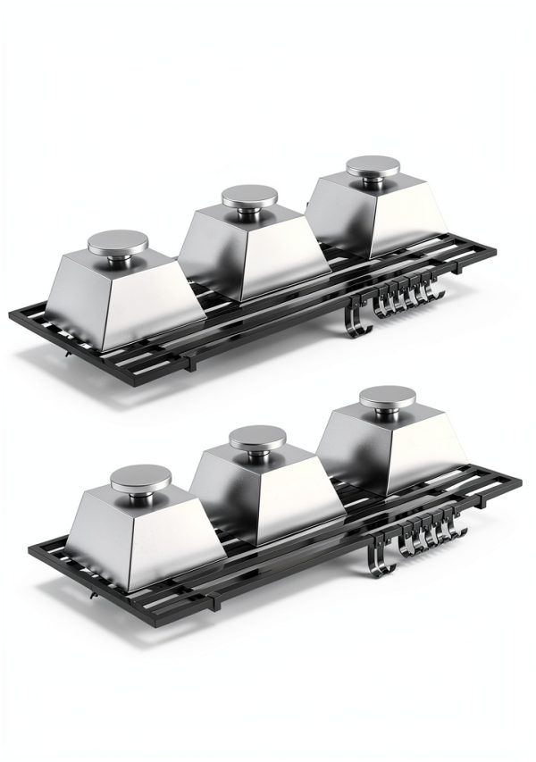 2-Pack Garage Wall Shelving with Hooks, Heavy Duty Wall Mount Storage Shelf 500 lbs Load Capacity Suitable for Garage Storage, Shed, Shop (2' x 4')-1