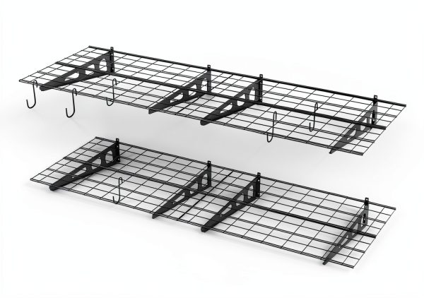 Garage Wall Shelving ZUCIRE 2 Pack 2x6 Ft Heavy Duty Metal with Hooks-4