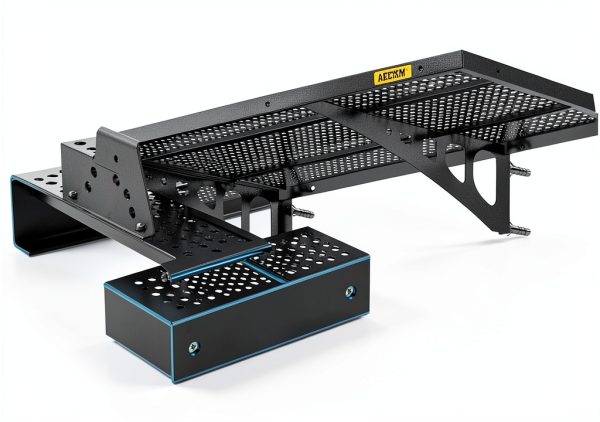 2-Pack 1.64x4ft Adjustable Garage Wall Shelving 560lbs Load Capacity Heavy Duty Wall Mounted Storage Shelf Metal Floating Shelves for Garage(Black)-3