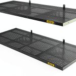 2-Pack 1.64x4ft Adjustable Garage Wall Shelving 560lbs Load Capacity Heavy Duty Wall Mounted Storage Shelf Metal Floating Shelves for Garage(Black)-0