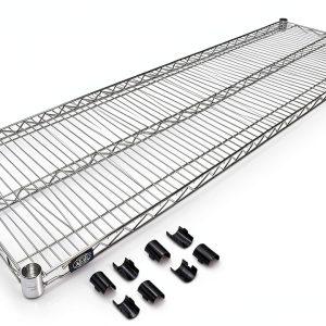 Nexel Chrome Wire Shelf 60W x 18D Industrial Steel Shelf-0
