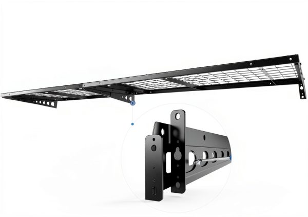 Garage Storage Shelf FLEXIMOUNTS 2 Pack 2x4ft Heavy Duty Black Rack-6