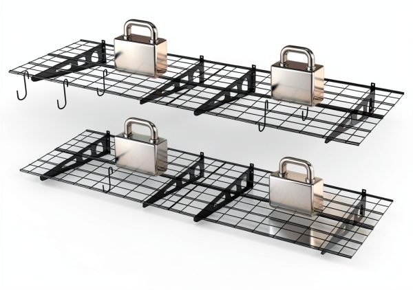 Garage Wall Shelving ZUCIRE 2 Pack 2x6 Ft Heavy Duty Metal with Hooks-2