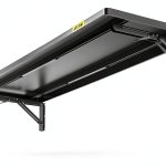 Adjustable Rail Folding Storage Rack Shelf AECXM 1.3x4ft Black Wall-0