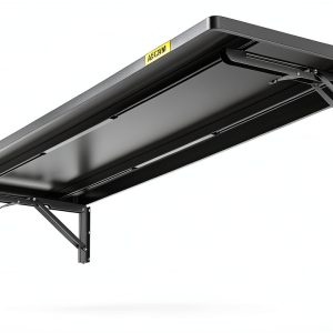 Adjustable Rail Folding Storage Rack Shelf AECXM 1.3x4ft Black Wall-0