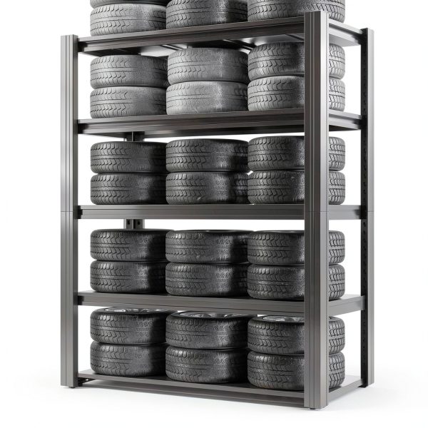 72" H Garage Shelving by EKJ 5 Tier Adjustable Metal Rack Black-3