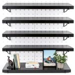 Black Pegboard Shelf 4-Pack YUSFKJ Heavy Duty Wooden Shelves-0