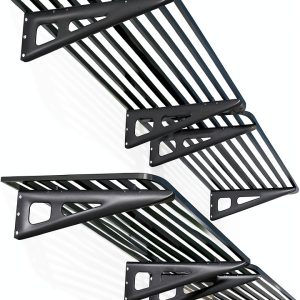 Garage Shelving Wall Mounted, 2-Pack 2x8ft Garages Shelving 24-inch-by-96-inch Wall Shelf Garage Storage Rack Floating Shelves, Space-Saving Black-0